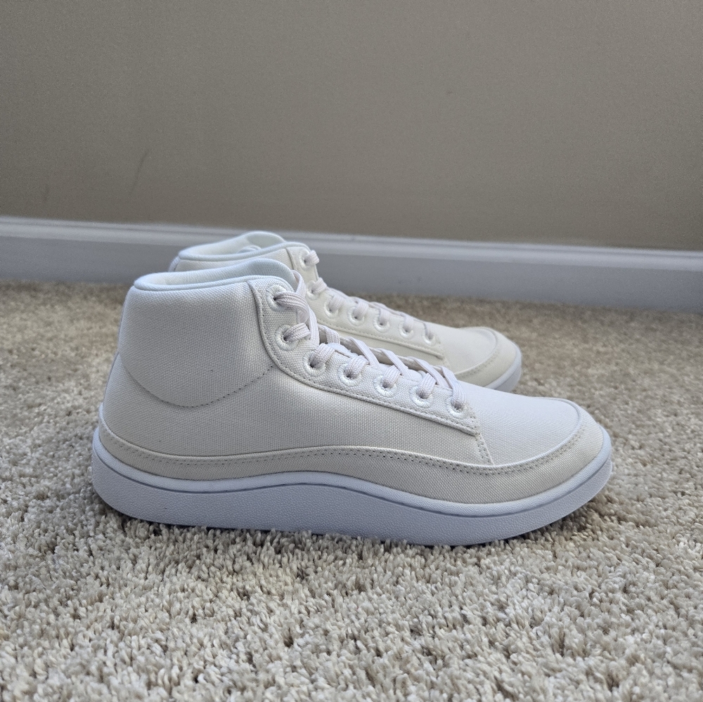 Allbirds pacer mid sneakers cream lace up womens 7 - Picture 3 of 10
